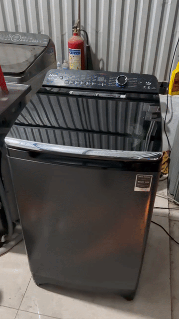 Máy giặt Aqua Inverter 12kg Xám. Mua bán Máy giặt tại Quận Sơn Trà Đà Nẵng được đăng bởi Dương Ngọc Mạnh hình 1