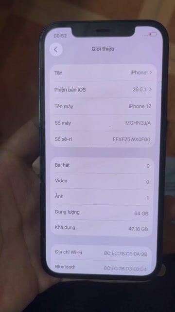 12T64Gb zin all bao check test kiểm tra. Mua bán Điện thoại tại Quận Hà Đông Hà Nội được đăng bởi  Trần Minh hình 1