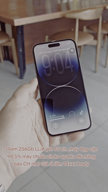 iPhone 14 Pro Max 256GB Tím LL/A pin 85 zin. Mua bán Điện thoại tại Thành phố Mỹ Tho Tiền Giang được đăng bởi LH Max Dilys hình 1