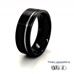 8mm Flat Black Brushed Zirconium Ring with Natural Recessed Line 360 video three