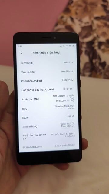 Xiaomi Redmi Note 4X 64GB Đen. Mua bán Điện thoại tại Quận Tân Phú Tp Hồ Chí Minh được đăng bởi Tuấn Trần hình 1