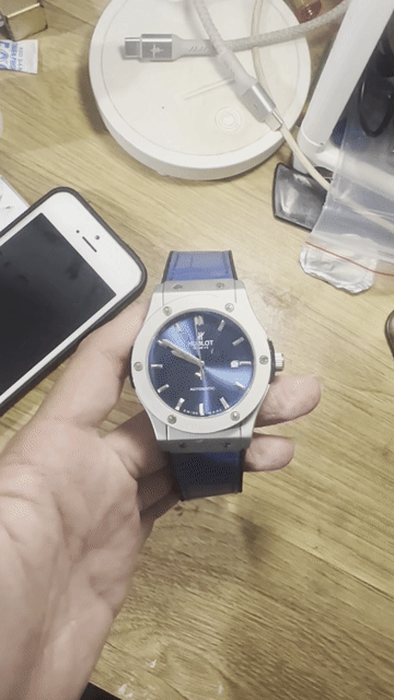 pass đồng hồ Nam Dây da Automatic Xanh bạc. Mua bán Đồng hồ tại Thành phố Thuận An Bình Dương được đăng bởi Hoài Nam Lê hình 1