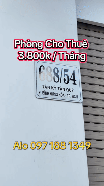 Cho thuê Phòng trọ Quận Bình Tân Tp Hồ Chí Minh diện tích 20 m² giá 3,8 triệu/tháng