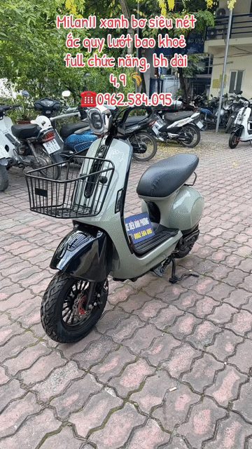 Xe điện Milan II Xám xanh bơ Nhập khẩu. Mua bán Xe đạp tại Quận Cầu Giấy Hà Nội được đăng bởi Xe điện Bình Phương hình 1