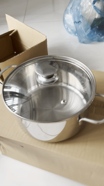 Nồi inox 3 đáy 20cm. Bị lỗi nhẹ. Mới. Mua bán Dụng cụ nhà bếp tại Quận 12 Tp Hồ Chí Minh được đăng bởi Minh Ngọc hình 1