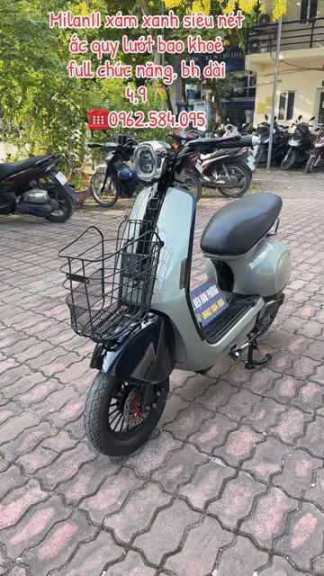 Xe đạp điện Milan II Xanh bơ. Mua bán Xe đạp tại Quận Cầu Giấy Hà Nội được đăng bởi Xe điện Bình Phương hình 1