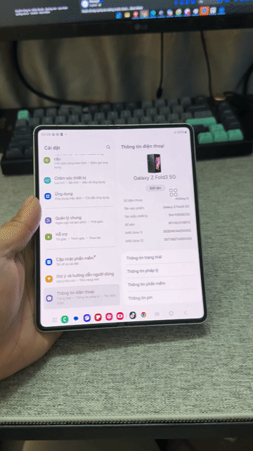 Samsung Galaxy Z Fold 3 5G 256GB Bạc zin. Mua bán Điện thoại tại Thành phố Thủ Đức Tp Hồ Chí Minh được đăng bởi Võ Nhân hình 1
