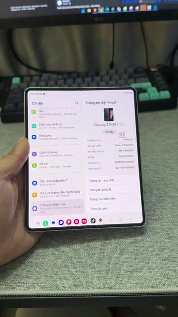 Samsung Galaxy Z Fold 3 5G 256GB Bạc zin. Mua bán Điện thoại tại Thành phố Thủ Đức Tp Hồ Chí Minh được đăng bởi Võ Nhân hình 1