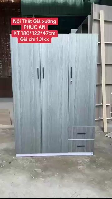 tủ 3 cánh nàu vân giả gỗ- tu 3 canh nhua dai loan