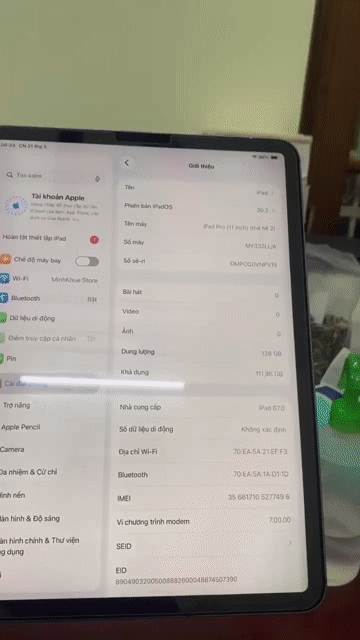 Apple iPad Pro 2020 128GB Xám. Mua bán Máy tính bảng tại Quận Cầu Giấy Hà Nội được đăng bởi Minh Khuê hình 1
