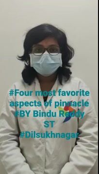 My 4 Most Favorite Aspects of Pinnacle by Ch. Bindu Reddy, Speech Therapist of Pinnacle @ Dilsukhnagar in Telugu