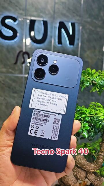 Tecno Spark 40 Black 6/128G NFC Pin5200 Bh2027. Mua bán Điện thoại tại Huyện Trảng Bàng Tây Ninh được đăng bởi Sun Mobile Shop Điện Thoại Trảng Bàng Tây Ninh 01 hình 1