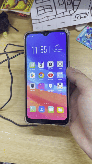 Oppo A5s còn đẹp tốt, đủ phụ kiện. Mua bán Điện thoại tại Huyện Thanh Trì Hà Nội được đăng bởi Minh Dương hình 1