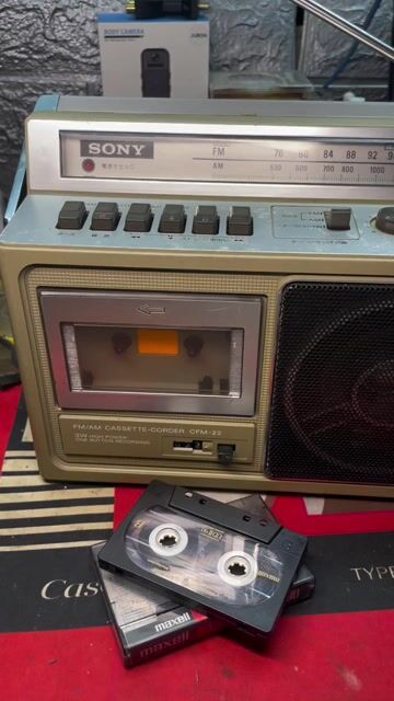 Đài cassette Sony CFM-22. Mua bán Tivi, Âm thanh tại Thành phố Bến Tre Bến Tre được đăng bởi Phước Luci hình 1
