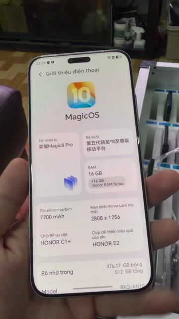 Honor Magic 8 Pro 512GB Trắng 99%. Mua bán Điện thoại tại Thành phố Bà Rịa Bà Rịa - Vũng Tàu được đăng bởi Trần Tùng hình 1