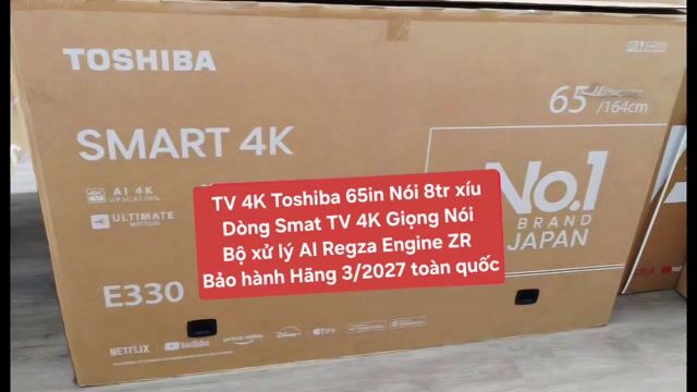 TV 4K Toshiba 65E330 65in Giọng Nói BảoHành 3/2027. Mua bán Tivi, Âm thanh tại Quận 8 Tp Hồ Chí Minh được đăng bởi Nguyen nguyen hình 1