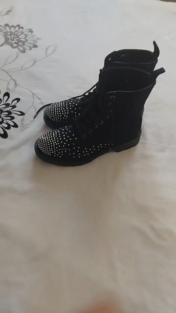 Black studs boots