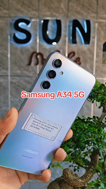 Samsung A34 5G R8+128G NFC 2sim Pin5000 VN/A. Mua bán Điện thoại tại Huyện Trảng Bàng Tây Ninh được đăng bởi Sun Mobile Shop Điện Thoại Trảng Bàng Tây Ninh 01 hình 1