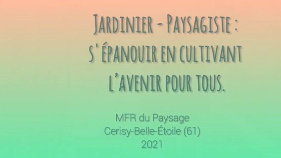 Jardinier-Paysagiste: s'épanouir en cultivant le bien-être pour tous.