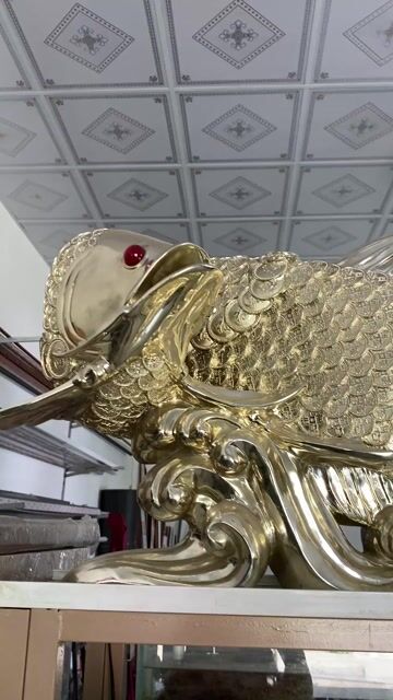 Tượng phong thủy Cá rồng Vàng 80cm. Mua bán Đồ sưu tầm, đồ cổ tại Huyện Bình Chánh Tp Hồ Chí Minh được đăng bởi phương hiền hình 1