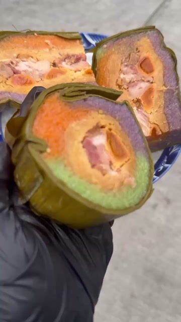 Bánh tét Trà Vinh Ba màu. Mua bán Đồ ăn, thực phẩm và các loại khác tại Quận Phú Nhuận Tp Hồ Chí Minh được đăng bởi Hà Nhi Cao hình 1