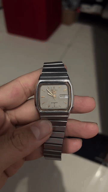 Đồng hồ cơ Seiko 5 Bạc Nam Thép 34mm. Mua bán Đồng hồ tại Thị xã Tân Châu An Giang được đăng bởi Tư Minh hình 1