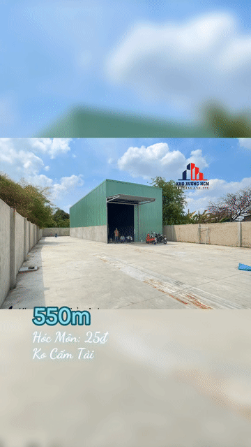 Cho thuê Văn phòng, Mặt bằng kinh doanh Huyện Hóc Môn Tp Hồ Chí Minh diện tích 550 m² giá 25 triệu/tháng