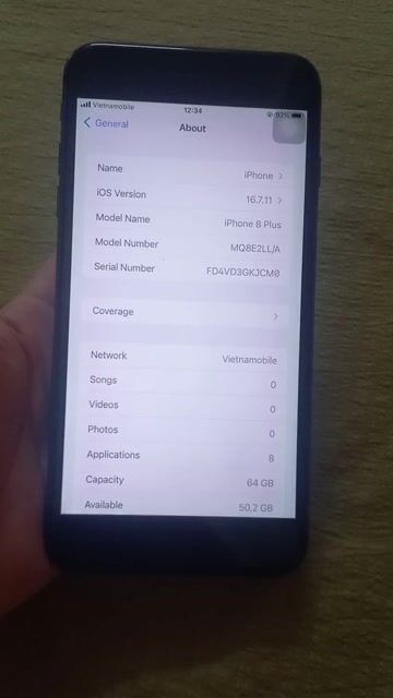 iPhone 8 Plus  Đen. Mua bán Điện thoại tại Quận Bình Thạnh Tp Hồ Chí Minh được đăng bởi ngọc hình 1