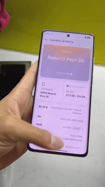 Oppo Reno 10 Pro+ 5G 256GB Tím. Mua bán Điện thoại tại Huyện Đông Anh Hà Nội được đăng bởi Trường hình 1