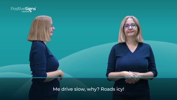 Me Drive Slow, Why? Roads Icy!