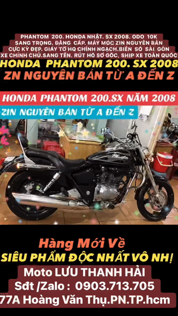 PHANTOM 200.HONDA NHẬT.SX 2008.ODO 10K.MÁY MÓC ZIN. Mua bán Xe máy tại Quận Phú Nhuận Tp Hồ Chí Minh được đăng bởi MOTO LUU THANH HAI  77A hình 1