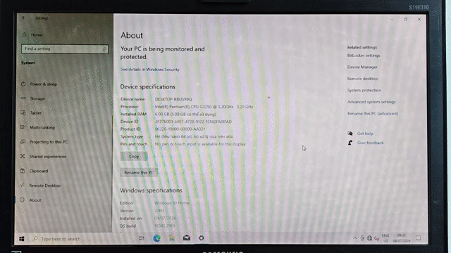 MSI H81M-E33 Pentium G3250 6GB DDR3 SSD 120GB. Mua bán Linh kiện (RAM, Card...) tại Huyện Thái Thụy Thái Bình được đăng bởi Vũ Ngọc Tuấn hình 1