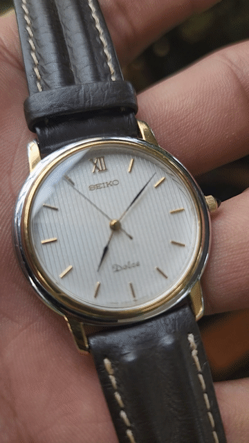 Đồng hồ Seiko Dolce dây da nâu vàng bạc. Mua bán Đồng hồ tại Huyện Đất Đỏ Bà Rịa - Vũng Tàu được đăng bởi Nguyễn duy học hình 1