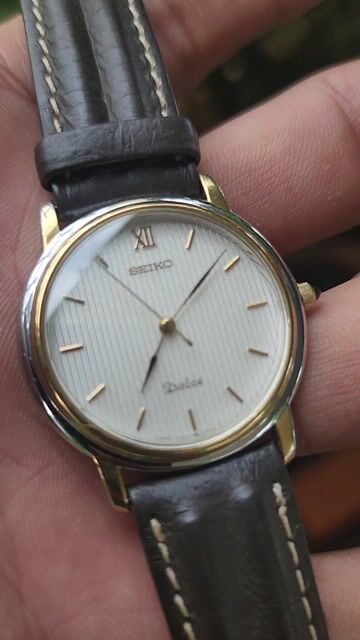 Đồng hồ Seiko Dolce dây da nâu vàng bạc. Mua bán Đồng hồ tại Huyện Đất Đỏ Bà Rịa - Vũng Tàu được đăng bởi Nguyễn duy học hình 1