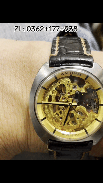 Đồng hồ Waltham Monaco Dây da Vàng Đen. Mua bán Đồng hồ tại Huyện Củ Chi Tp Hồ Chí Minh được đăng bởi Dang Quang hình 1