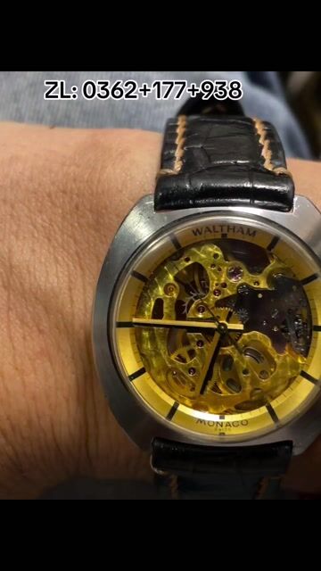 Đồng hồ Waltham Monaco Dây da Vàng Đen. Mua bán Đồng hồ tại Huyện Củ Chi Tp Hồ Chí Minh được đăng bởi Dang Quang hình 1