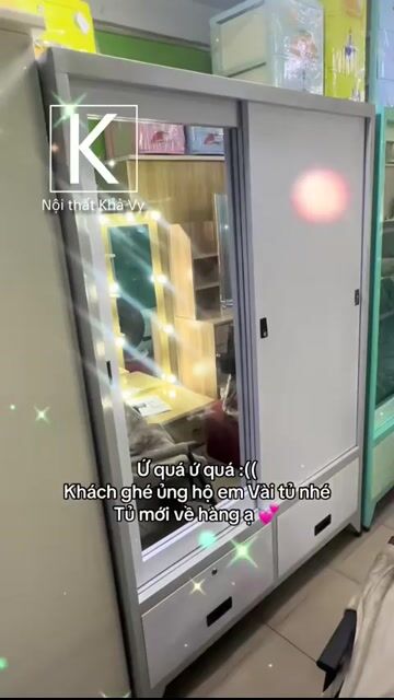 Tủ quần áo Sơn tĩnh điện cửa lùa. Mua bán Tủ, kệ gia đình tại Quận 8 Tp Hồ Chí Minh được đăng bởi Khả Vy hình 1