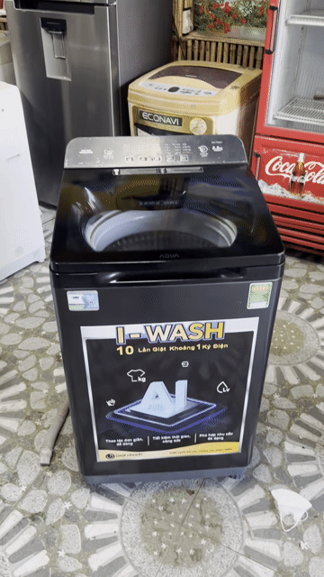 Máy giặt Aqua I-Wash cửa trên 8.8kg Đen lướt 95%. Mua bán Máy giặt tại Huyện An Dương Hải Phòng được đăng bởi Phát Thanh Lý  hình 1