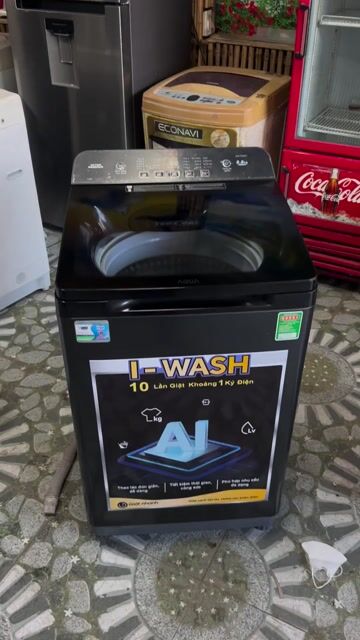 Máy giặt Aqua I-Wash cửa trên 8.8kg Đen lướt 95%. Mua bán Máy giặt tại Huyện An Dương Hải Phòng được đăng bởi Phát Thanh Lý  hình 1