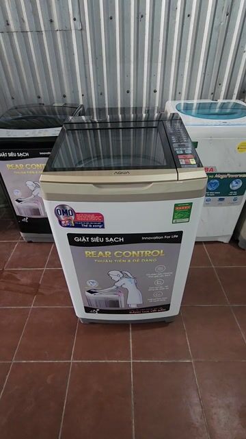 Máy giặt Aqua 9KG Inverter cũ Trắng, Nâu. Mua bán Máy giặt tại Thành phố Sóc Trăng Sóc Trăng được đăng bởi Điện Lạnh Hoàng Khải hình 1