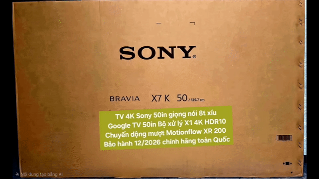 TV 4K Sony KD-50X75K 50in 4K Google TV BH 12/2026. Mua bán Tivi, Âm thanh tại Quận 8 Tp Hồ Chí Minh được đăng bởi Nguyen nguyen hình 1