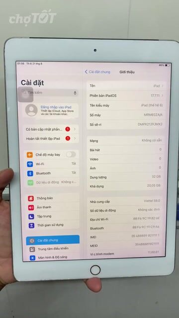 Apple iPad Gen 6 Wifi + 4G 32GB Xám full pin trâu. Mua bán Máy tính bảng tại Quận 12 Tp Hồ Chí Minh được đăng bởi Tính hình 1