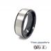 8mm Black Zirconium Ring with Brushed Natural Flat Band 360 video