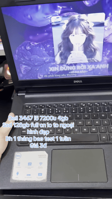 Dell Inspiron 3467 i5 7200u 4GB/128GB Đen. Mua bán Laptop tại Quận 6 Tp Hồ Chí Minh được đăng bởi Máy Tính Bảo Ngọc hình 1
