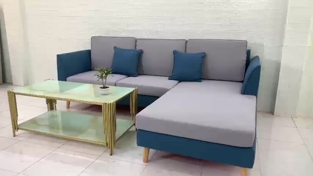 Bộ ghế sofa góc L phối 2 màu dài 2m2 ở Hồ Chí Minh