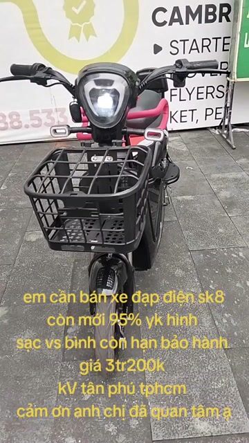 Xe đạp điện sk8 còn mới 95%. Mua bán Xe điện tại Quận Tân Phú Tp Hồ Chí Minh được đăng bởi Huỳnh Gia Phát Thành hình 1