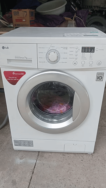Máy giặt LG 7kg Inverter DirectDrive nước nóng. Mua bán Máy giặt tại Quận Tân Phú Tp Hồ Chí Minh được đăng bởi Điện Tử Quách Điêu hình 1