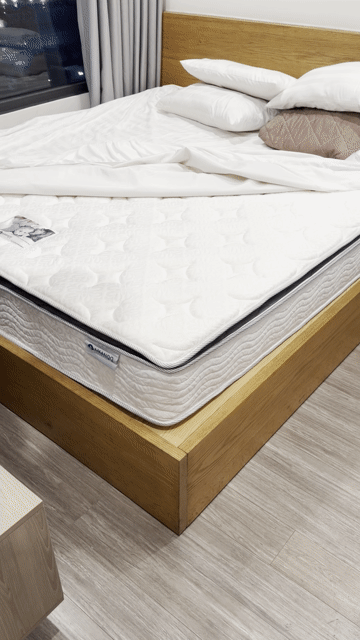 Đệm lò xo Amando + Giường Gỗ thịt 1m6x2m. Mua bán Giường, chăn ga gối nệm tại Huyện Gia Lâm Hà Nội được đăng bởi Tạ Văn Vinh hình 1