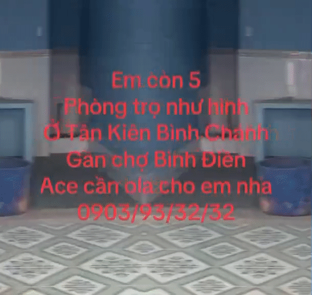 Cho thuê Phòng trọ Huyện Bình Chánh Tp Hồ Chí Minh diện tích 24 m² giá 1,2 triệu/tháng