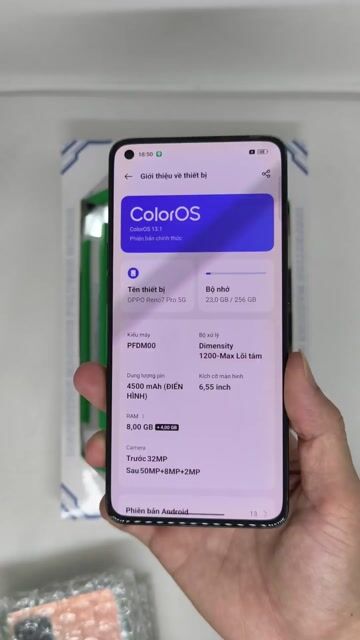 Oppo Reno7 Pro 5G 8/256GB Đen, có ship. Mua bán Điện thoại tại Quận Thanh Xuân Hà Nội được đăng bởi Đỗ Mạnh Nhuận hình 1
